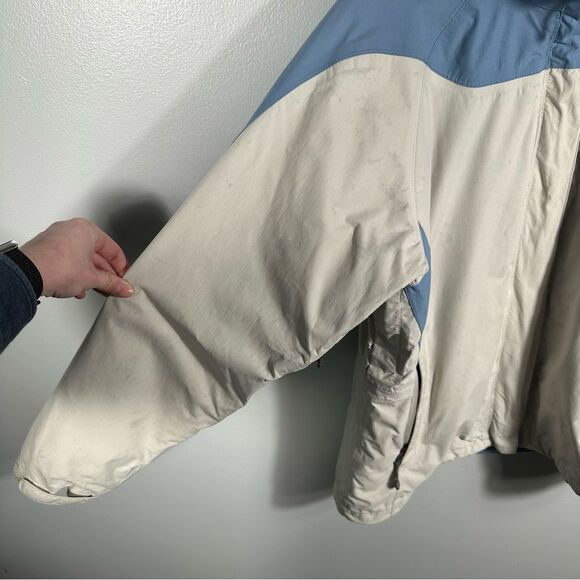 The North Face Blue White Hyvent Snowboarding Ski Winter Jacket Size Large Snow - Picture 3 of 16